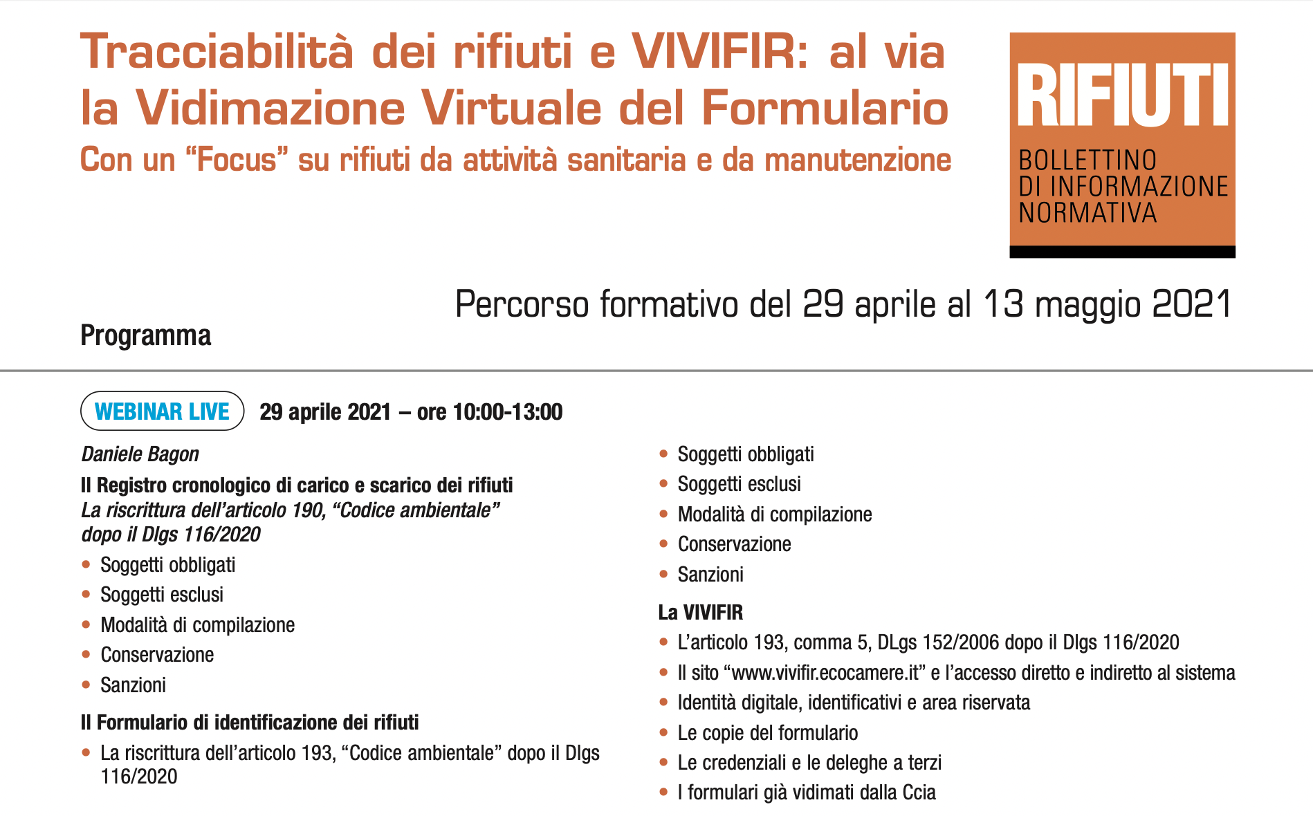 Tracciabilità dei rifiuti e VIVIFIR: al via la Vidimazione Virtuale del Formulario